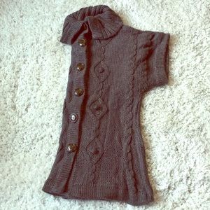 Short sleeve button up sweater